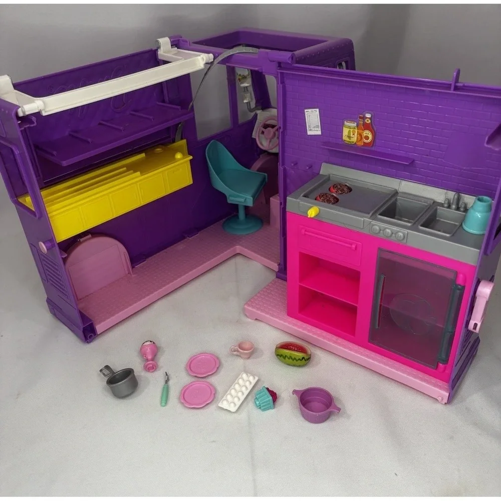 2020 Barbie Fresh 'n' Fun Food Truck Mattel With Accessories